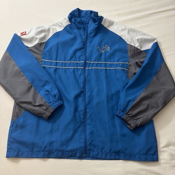 Vintage Detroit Lion Dunbrooke Windbreaker Sports Illustrated Blue Mens Large - Picture 15 of 16